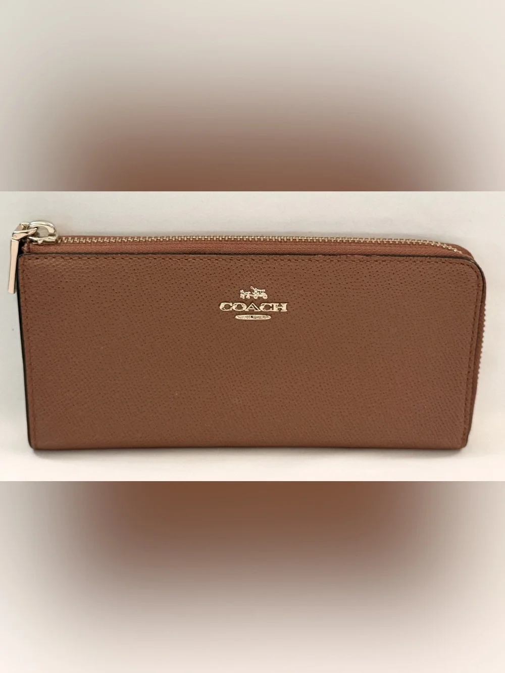 NWOT~Coach Pebbled Leather Accordion Zip Wallet~Retail $225